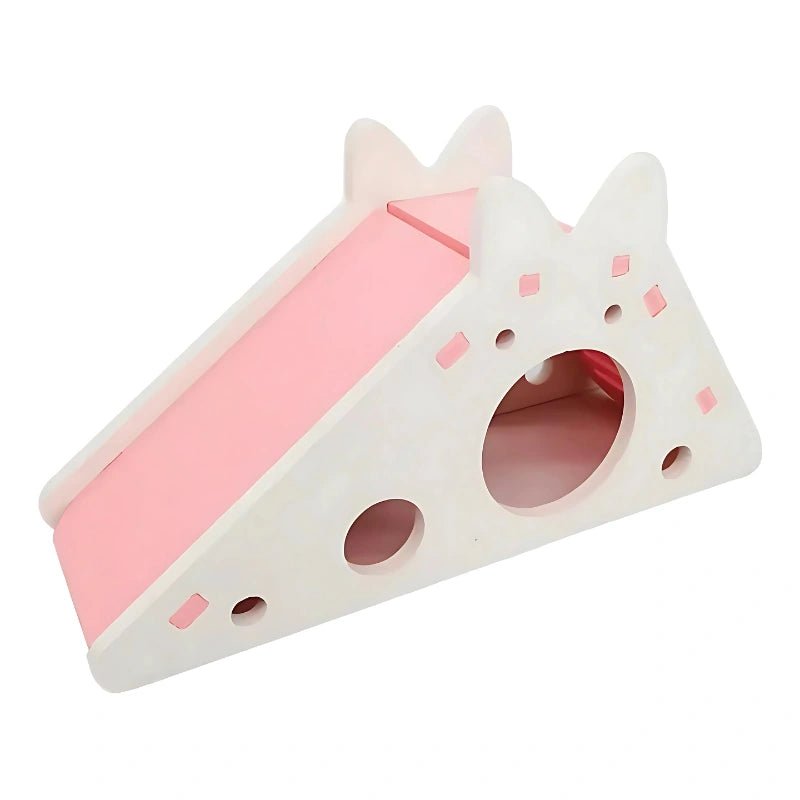 Hamster Slide Hideout – Wooden Climbing Toy for Small Pets - Small Animal Enrichment Toy / Hideout - Petz Toyz