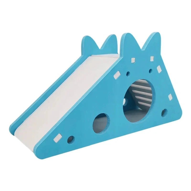 Hamster Slide Hideout – Wooden Climbing Toy for Small Pets - Small Animal Enrichment Toy / Hideout - Petz Toyz