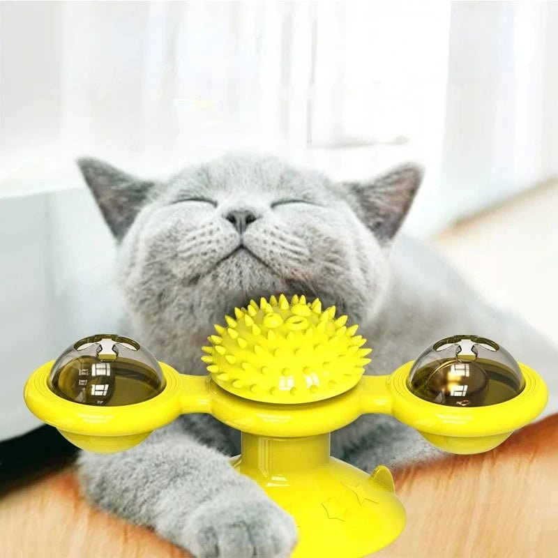 Interactive Cat Spinner – Windmill Toy with LED Balls - Interactive Cat Toy - Petz Toyz