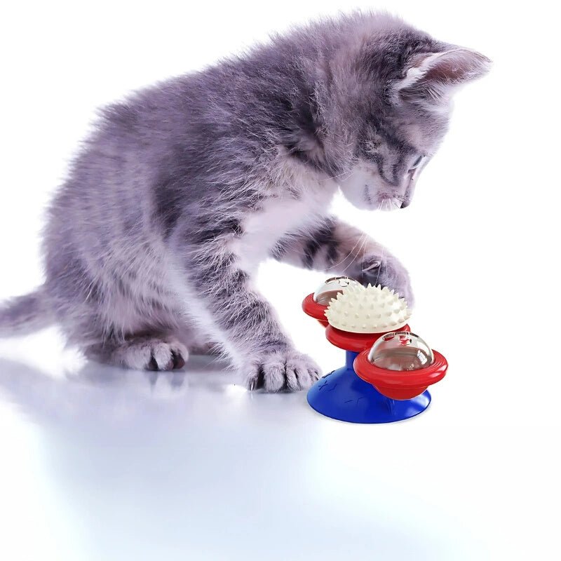 Interactive Cat Spinner – Windmill Toy with LED Balls - Interactive Cat Toy - Petz Toyz