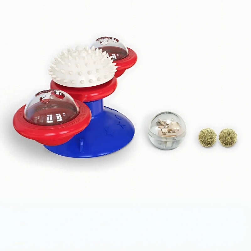 Interactive Cat Spinner – Windmill Toy with LED Balls - Interactive Cat Toy - Petz Toyz
