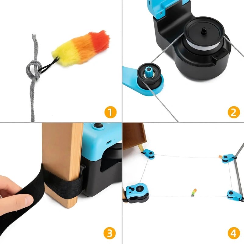 MeowTrix Smart Cat Toy - Multi - Point with Remote & Auto Play Mode - MeowTrix Smart Cat Toy - Multi - Point with Remote & Auto Play Mode - Petz Toyz