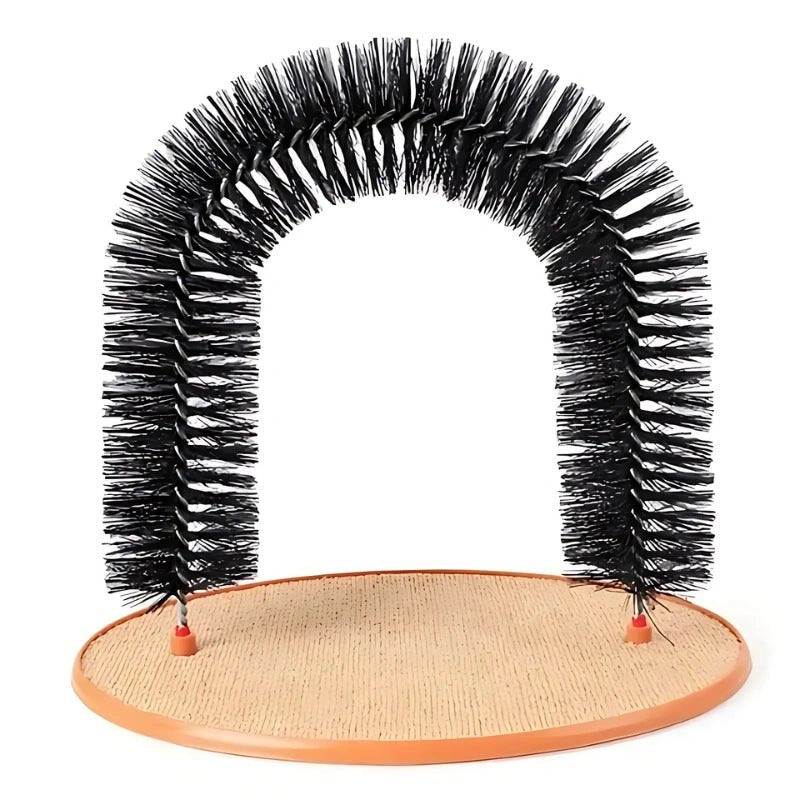 Self - Grooming Cat Arch – Brush, Massager & Scratcher in One - Cat Grooming & Scratching Toy - Petz Toyz