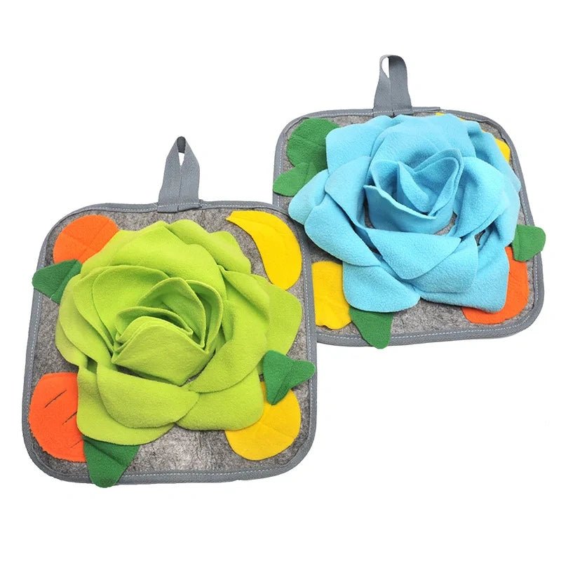 Snuffle & Feeding Mat for Bunnies and Small Pets – Stimulating Foraging Toy - Small Pet Enrichment Toy / Foraging Mat - Petz Toyz