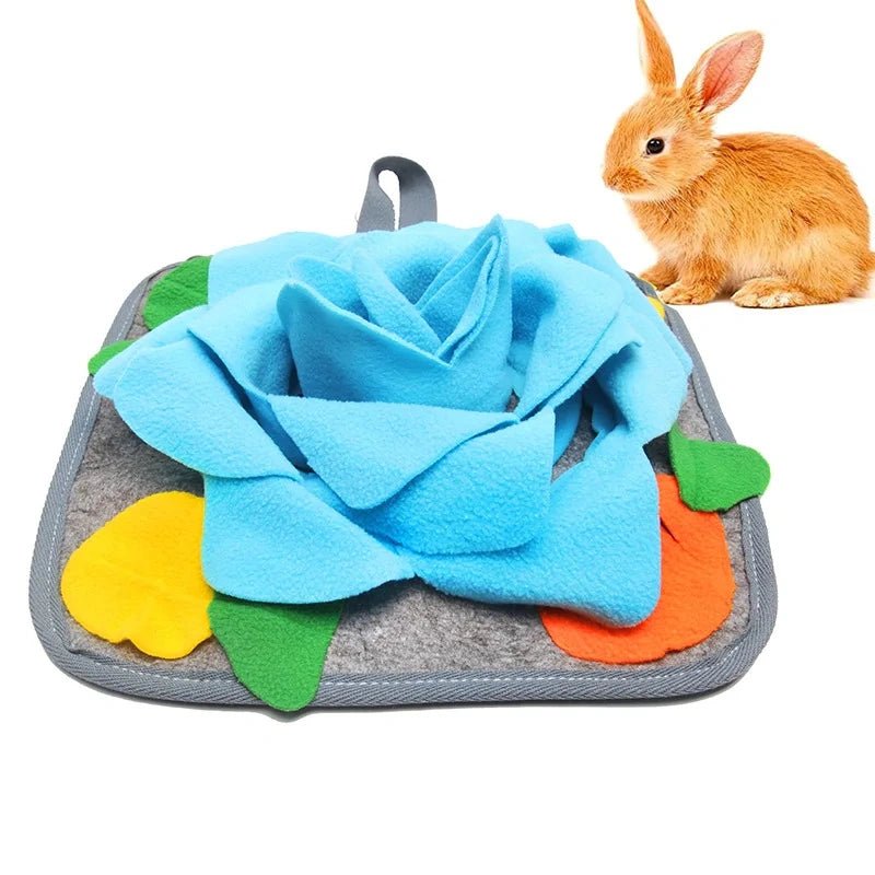 Snuffle & Feeding Mat for Bunnies and Small Pets – Stimulating Foraging Toy - Small Pet Enrichment Toy / Foraging Mat - Petz Toyz